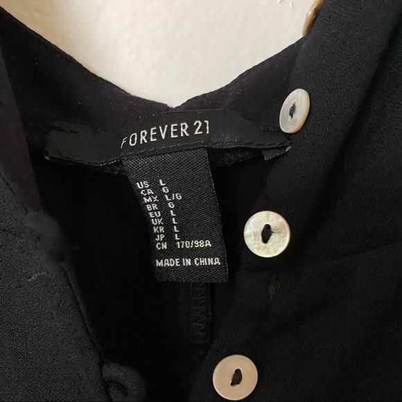 [ Sold ] Black Boho Button-up Maxi Dress by Forever 21, Large - Picture 8 of 8